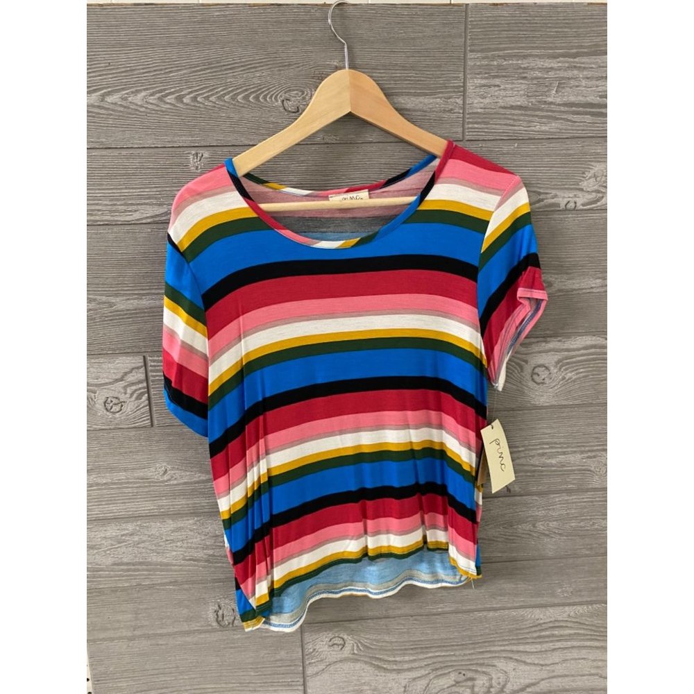 Pinc striped tee NEW WITH TAGS